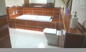 Built in Bath with Design Features & Shelving